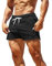 GYMAPE Herren Gym Sport Bodybuilding Workout Shorts 3 Zoll mit Raw Hem Design Schwarz M