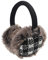 ZLYC Hiver Cache Fausse fourrure Cache-oreilles pour Femmes(Plaid Blanc.)