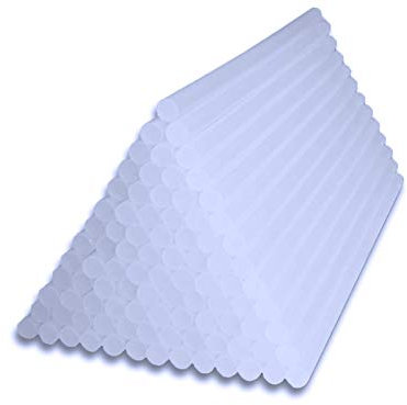 Confezione da 65 bastoncini di silicone caldo 7 mm x 200 mm. Aste di colla termofusibile, trasparente, 7 x 200 mm, bastoncini in silicone per bricolage e fai da te. Il ricambio ideale per tua pistol