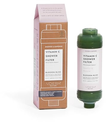 VOESH Filtro de Ducha - Aromaterapia y Purificador de Agua - 100% Vegano - con Vitamina C, Aceites Botánicos y Ácido Hialurónico - Blossom Bliss