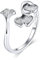 MAITONGG Damenring Offener Ring Ginkgoblatt Fingerringe Für Damen Vintage 925 Sterling Silber Ring Trendy Hochzeitsschmuck