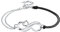 J.Endéar Infinity Armband Damen Herz Unendlichkeit Liebe Silber 925 filigrane Kordel Doppelkette Schmuck Valentinstag Geburtstagsgeschenk mit Schmuckschatulle (Silber, Schwarze Kordel)