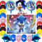 Decoracion Cumpleaños Sonic the Hedgehog,Sonic The Hedgehog Fotografía,Sonic Foil Globos,Sonic The Hedgehog Party Supplies-26pcs