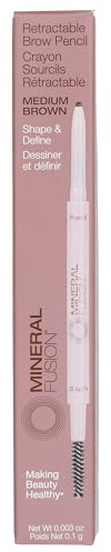 MINERAL FUSION Medium Brown Retractable Brow Pencil, 0.003 OZ