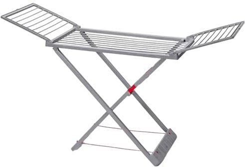 TIENDA EURASIA® Tendedero Plegable y Abatible para Balcón, 180 x 108 x 55 cm, Equivale a 20 Metros de Cuerda, de Resina Con Alas (Gris)