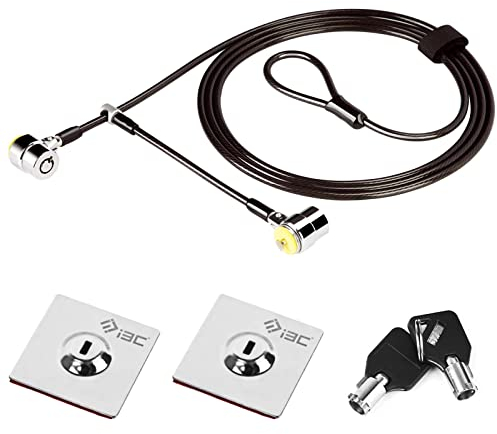 I3C Candado antirrobo para ordenador portátil, 2,05 m, para ordenador portátil, tableta, monitor LCD