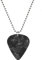 Wokii Gitarrenplektrumkette, Gitarrenanhänger, Gitarrenohrringe, Metall, Schwarz, 2,5 x 3 cm, Halskette, Ohrringe, Gitarrenzubehör