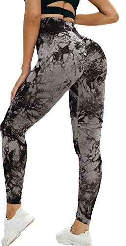 Getervb Sports Leggings Damen High Waist Scrunch Butt Leggings Push Up Boot Seamless Sportleggings Hose für Damen Gym Yoga Laufhose Lang