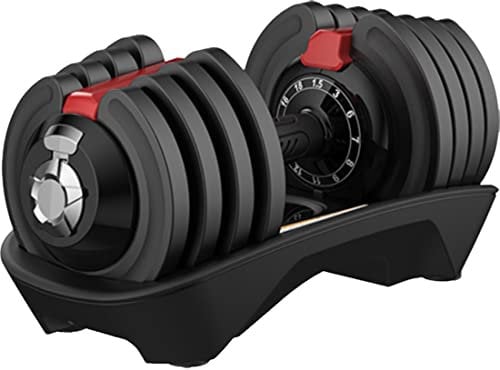 Strongology ELEMENT18 Home Fitness Black and Red Adjustable Smart Dumbbell from 1.5kg up to 18kg Training Weights