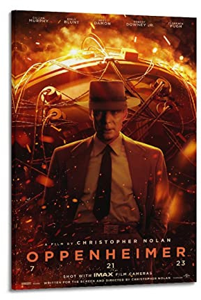 Rudd Oppenheimer Filmposter, Wandkunstdruck, Retro, ästhetische Raumdekoration, Malerei, Leinwand, Poster für Zuhause und Büro, Dekorationen, 20 x 30 cm, Rahmenstil