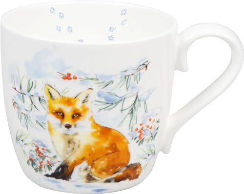 KÖNITZ Becher WINTER ANIMALS - Fox - 450 ml aus Bone China Porzellan Design/Victoria Lowe