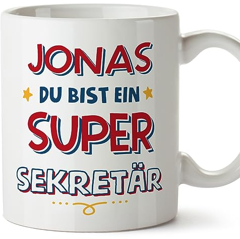 Mugffins Tassen Personalisierten für SEKRETÄR Mann - Auf Deutsch - Du Bist Super - 11 oz / 330 ml - Individuell Anpassbar Geschenk Mitarbeiter