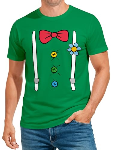 MoonWorks® Herren T-Shirt Fasching Karneval Clown Kostüm-Ersatz Verkleidung Last Minute Faschingskostüme Männer