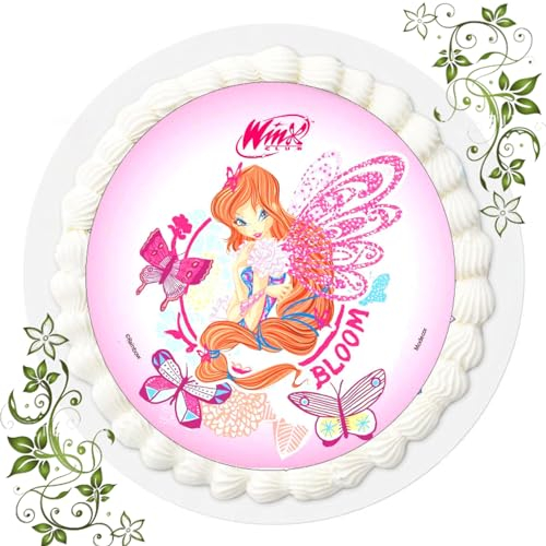 FONDANT Tortenbild, Zuckerbild mit Motiv, Essbares Foto für Torten, Tortenbild, Tortenaufleger Ø 20cm FONDANT Winx Feen Elfen Nr. 2