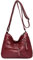 UnoSheng Schwarze Weste Mit Taschen Crossbody-Geldbörsen für Frauen Lässige Umhängetasche mit verstellbarem Riemen Disc Taschen (Red, One Size)