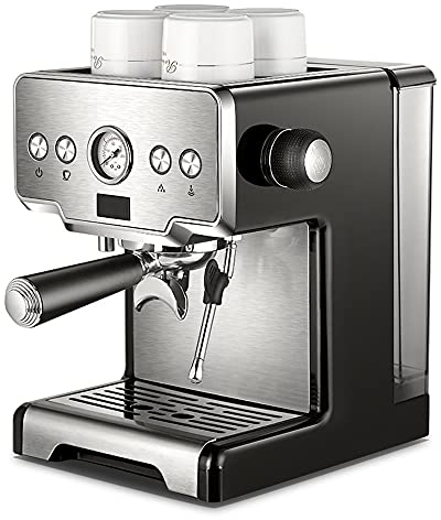 GLJTUO 1450W Bean To Cup Pump Espresso Coffee Machine, Italian Semi-Automatic Coffee Machine, Small Household Espresso Machine, Ce/Fcc/Ccc/Pse
