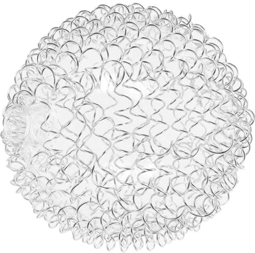 Luxshiny Lampenschirm Aus Aluminiumdraht G4-Kugel Lampenschirm Aus Glas Transparente Pendellampenabdeckung Beleuchtungskörper Lampenschirmrahmen Glühbirnenschutz Für Wandleuchte