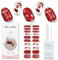 JMEOWIO Gel Nail Stickers Christmas Snowflake Holiday Semi Cured Gel Nail Strips Wraps UV/LED Nails Art Design Decoration Accessories
