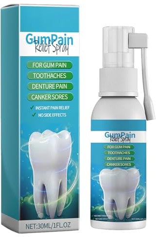 Spray De Dolor De Muelas,Spray Bucal Gingival,Aerosol para el Cuidado Bucal Aliviar,Boca Aerosol Portátil para el Dolor de Encías,Encías Bucal Cuidado Bucal,Reparación De Las Encías Retraídas,30ML