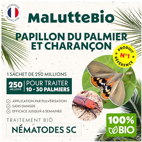 Nématodes Papillon du palmier et le Charançon Rouge (Pour 20 à 60 palmiers (500M))