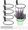 BSTMOME 6 Pack Heavy Duty Wall Flower Pot Holder Ring Planter Hanger, Metal Planter Hooks Wall Mounted Bracket for Outdoor Indoor Garden Home Decor (6 INCH)
