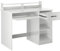 COSTWAY Escritorio con Tomas de Corriente, USB y Tipo-C, Mesa Escritorio con Bandeja para Teclado, Cajón y Estante Ajustable, Escritorio Ordenador Blanco, 105 x 55 x 89 cm