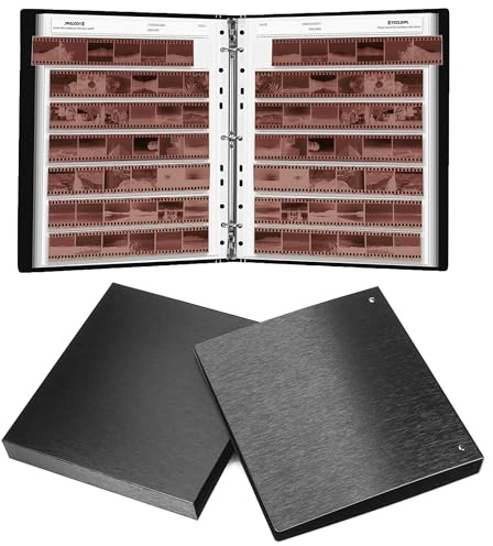 YCCLDIPL Säurefreie Filmschutz-Aufbewahrungsbox-Set, 3-Ring-Film-Negativ-Halter für Standard 135 35 mm Negativseiten-Filmbeutel (50 x 135 säurefreie Negativseiten)
