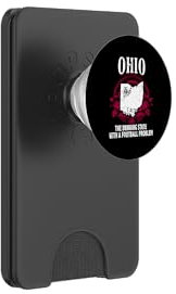 Camisa de Ohio divertida con eslogan de estado falso, regalo de broma de Estados Unidos Ohio PopSockets PopWallet para MagSafe