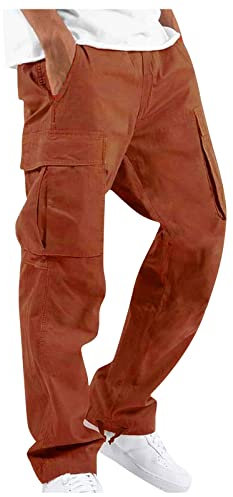 MOKBAY Pantaloni da Lavoro Uomo Invernali Eleganti Larghi Pantaloni Uomo Cargo Estivi Bianchi Articoli a Meno di 5 Euro Pantalone Estivo Tute Baggy Leggeri Completo Tuta da Lavoro S