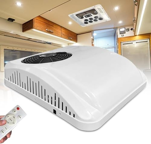 DSYYNAY Camping-car Climatiseur 12 V-220 V avec climatisation caravane avec refroidissement et chauffage, pour caravane, camion, camping-car, camion, télécommande (12 V)