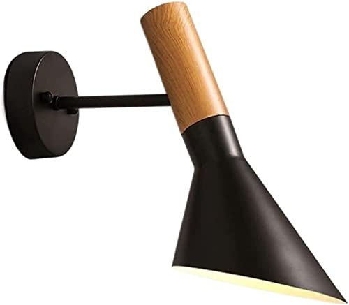 WQHPLMD Minimalist LED Lüster - Holzfarbe Sconce für Schlafzimmer, Salon und Büro