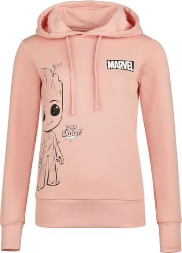 GUARDIANS OF THE GALAXY I Am Groot Frauen Kapuzenpullover Altrosa