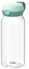 Mepal - Trinkflasche mit Klappdeckel Campus - Deckel springt per Knopfdruck auf - Trinkflasche Kinder Kohlensäure Geeignet - Auslaufsicher und Spülmaschinengeeignet - 600 ml - Cool mint