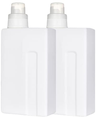 NIYANGLE Porte-lotion Rechargeable 2pcs en Pe Blanc 1000ml pour Lessive Liquide Portable et Polyvalent Maison ou L'hôtel
