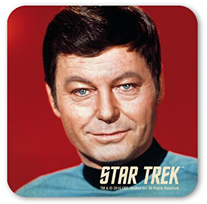 Logoshirt®️ Star Trek Untersetzer I Doktor McCoy I Coaster I Kork I 10x10cm I langlebiger Druck I Lizenziertes Originaldesign