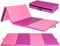 GOPLUS Matelas Gymnastique Pliant Tapis de Gymnastique Tapis de Sol Pliable Natte de Gym Epais Portable 240 x 120 x 5 cm Joint de 4 Tailles Antidérapant Rose et Violet