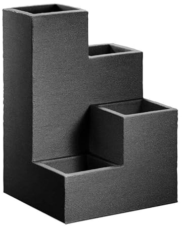 Kölle Pflanzengefäß-Wendeltreppe Kubus in anthrazit aus Kunststoff, 40 x 40 x 60 cm, 55 Liter