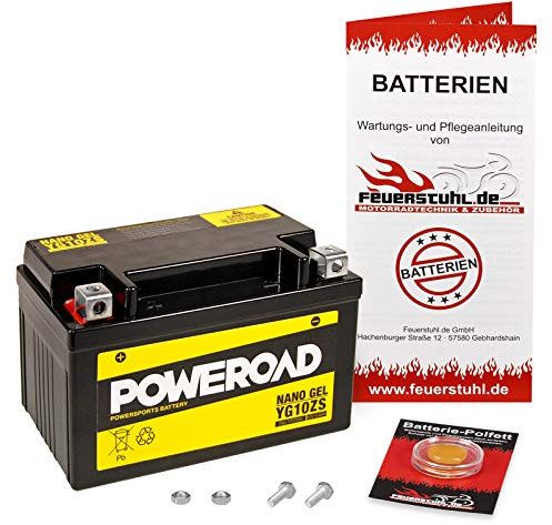 Gel-Batterie für Kawasaki Vulcan S, 2015-2016 (EN650A) wartungsfrei, einbaufertig, startklar, inkl. 7,50€ Pfand