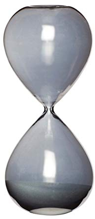 Hübsch Sanduhr, Glas, Grau, Rauchfarben, 10xh24cm