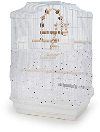 didatecar Vogelkäfig Abdeckung, Vogelkäfig Schutznetz Mesh Rock Bird Cage Cover Staubdichter Samenfänger Nylon Mesh Birdseed Net Guard Für Länge 35-46cm Vogelkäfig