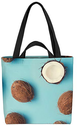VOID Kokosnuss Muster Tasche 33x33x14cm,15l Einkaufs-Beutel Shopper Einkaufs-Tasche Bag