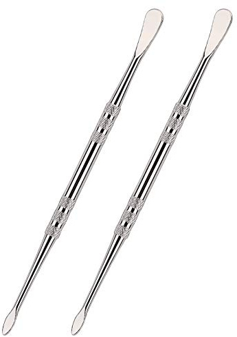 LUTER 2 Pieces 4.7 Inch Wax Carving Tool Stainless Steel Wax Carving Tool for Sculpting Spoon (Silver)