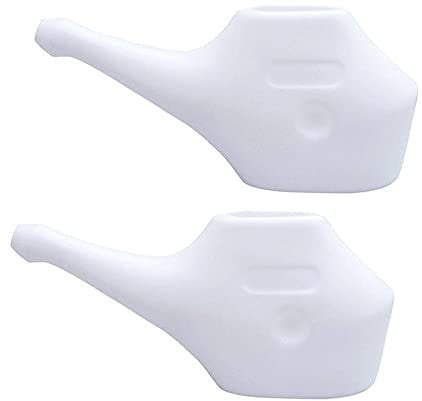 MANAV PRODUCTS JAL NETI PLASTIC POT SET OF 2 (WHITE)