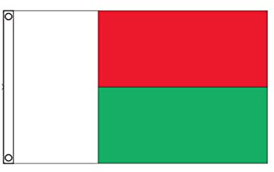 Stormflag Drapeau de Madagascar en polyester 90 g avec œillets en laiton et double couture 0,9 x 1,5 m