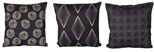 Villa d’Este Home Tivoli Set de 3 Coussins d'ameublement 45 x 45 cm Double Face déhoussable avec Zip, Mondrian