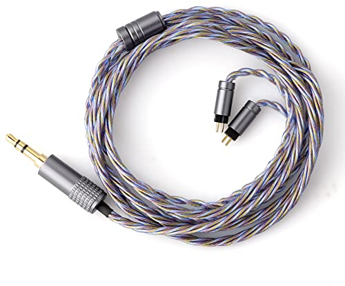 Tripowin Zoe Upgraded Cable 4-Core Pure Copper Silver-Plated Copper Gold-Plated 24AWG Litz Wire for In-ear Earphones KZ ZS10 PRO TINHIFI T2 T3 PLUS Tripowin Olina Mele (Tripowin Zoe, 2pin 0.78-3.5mm)