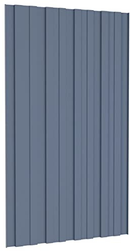 Gecheer 36 STK. Dachpaneele Dachpfannen Profilblech Trapezblech Dachblech Stahlblech Trapezbleche Dachplatten Metallblech Dach Platten Verzinkter Stahl Grau 80x45 cm