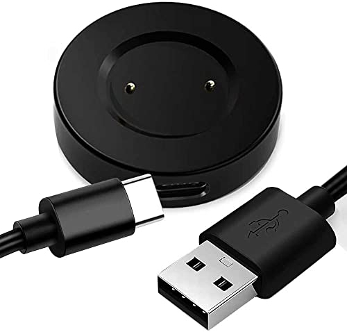 OcioDual Cavo USB da 80 cm + Base di Ricarica a 2 Pin, Nero, Compatibile con Huawei Watch GT/2/2E Compatibile con Honor Watch Dream, Watch Magic/2, Caricatore Magnetico
