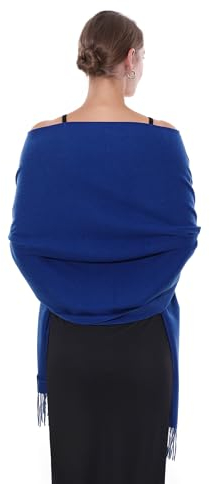 SWAT PANY Schal Blau Pashmina Schals Tücher für Damen Winterschal Stola Damen Festlich Warm