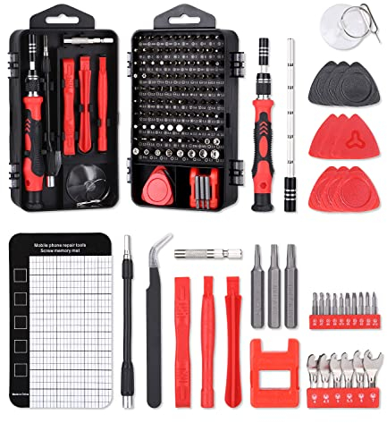 UIHOL 141 in 1 Cacciaviti Precisione Magnetici Professionali, Mini Torx Set Kit di Riparazione per Orologio, Occhiali, iPhone, iPad, Smartphone, PC, Laptop,Tablet, Elettronica